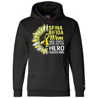 Spina Bifida Mom Of A Warrior Awareness Strong Women Mother T Shirt Champion Hoodie | Artistshot