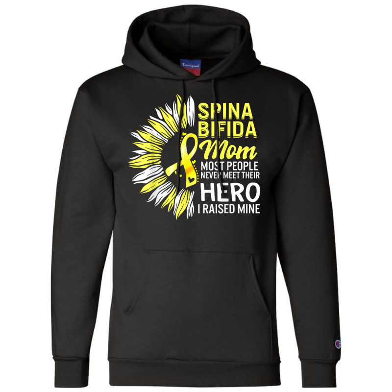 Spina Bifida Mom Of A Warrior Awareness Strong Women Mother T Shirt Champion Hoodie | Artistshot