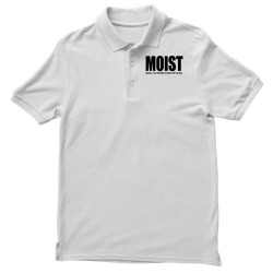 funny sarcastic t shirt moist   black Men's Polo Shirt | Artistshot