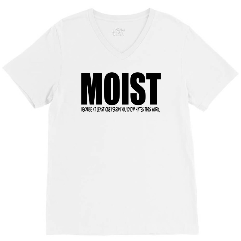 Funny Sarcastic T Shirt Moist   Black V-neck Tee | Artistshot