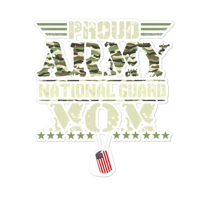 Proud Army National Guard Mom Usa Military Veteran Mothers Sticker | Artistshot