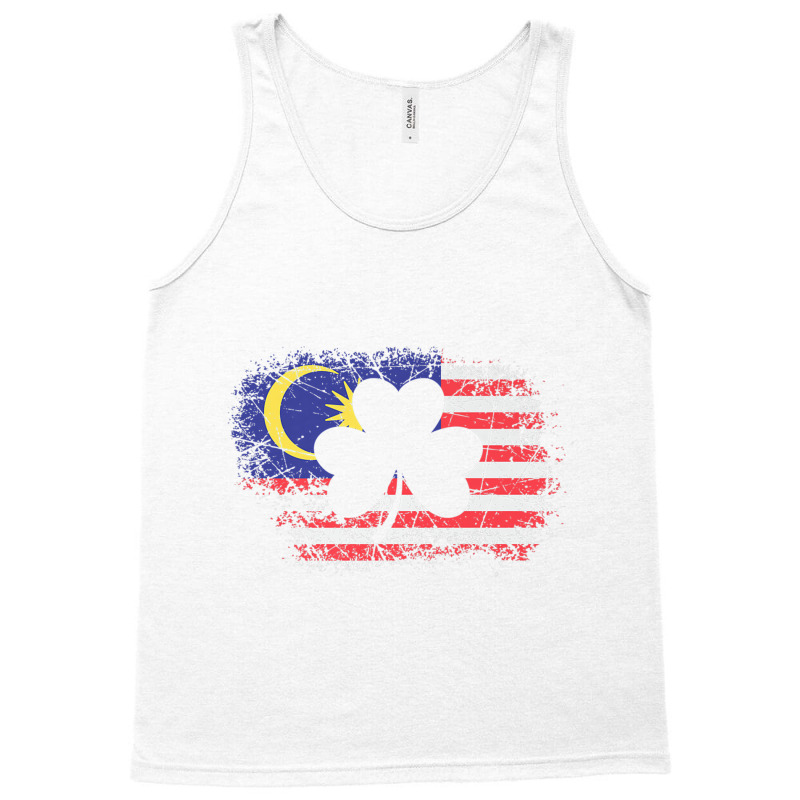 Malaysian Flag Irish Shamrock Clover Malaysia T Shirt Tank Top by cm-arts | Artistshot