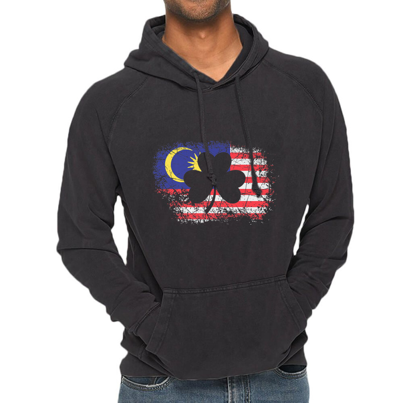 Malaysian Flag Irish Shamrock Clover Malaysia T Shirt Vintage Hoodie by cm-arts | Artistshot