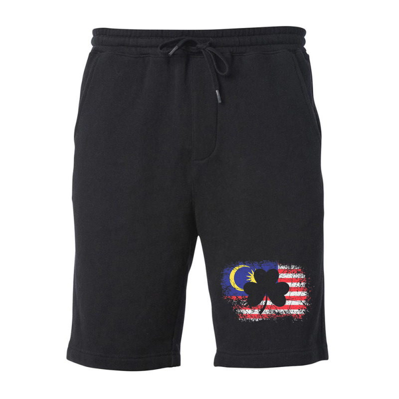 Malaysian Flag Irish Shamrock Clover Malaysia T Shirt Fleece Short by cm-arts | Artistshot