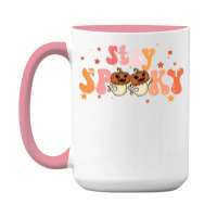 Stay Spooky T  Shirt Funny Halloween Costume Cute Ghost Pumpkin Stay S 15 Oz Coffee Mug | Artistshot