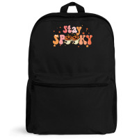 Stay Spooky T  Shirt Funny Halloween Costume Cute Ghost Pumpkin Stay S Backpack | Artistshot