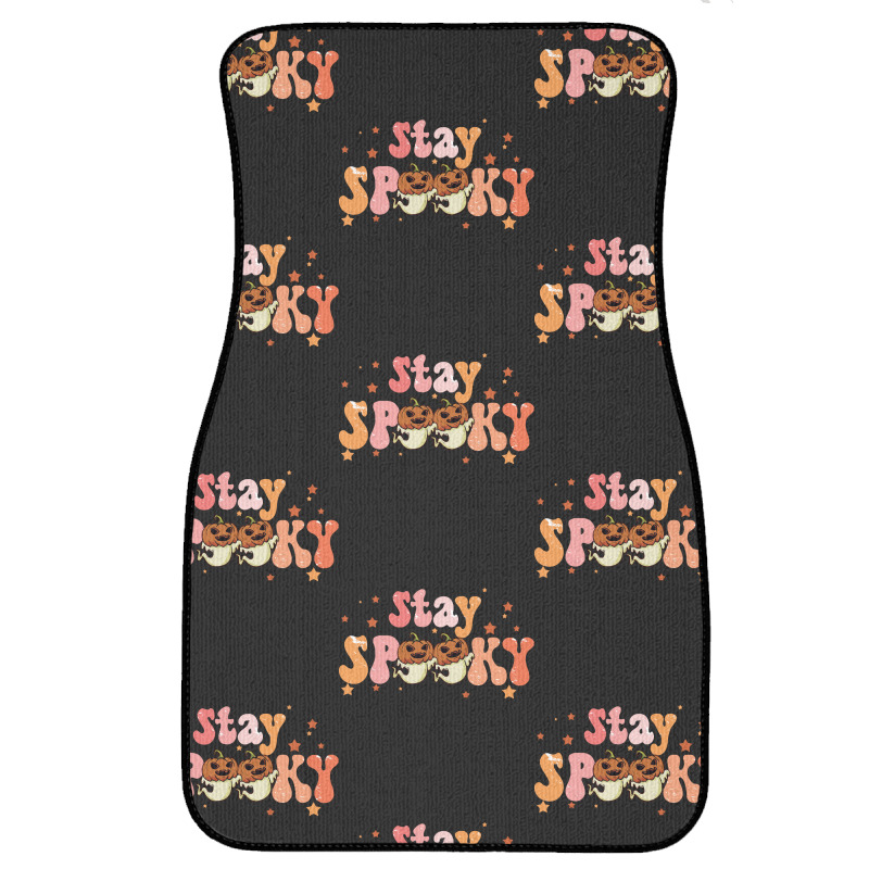 Stay Spooky T  Shirt Funny Halloween Costume Cute Ghost Pumpkin Stay S Front Car Mat | Artistshot