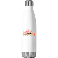 Stay Spooky T  Shirt Funny Halloween Costume Cute Ghost Pumpkin Stay S Stainless Steel Water Bottle | Artistshot