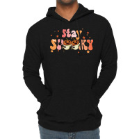 Stay Spooky T  Shirt Funny Halloween Costume Cute Ghost Pumpkin Stay S Lightweight Hoodie | Artistshot