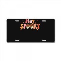 Stay Spooky T  Shirt Funny Halloween Costume Cute Ghost Pumpkin Stay S License Plate | Artistshot