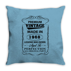 vintage legend was born 1968 Throw Pillow | Artistshot