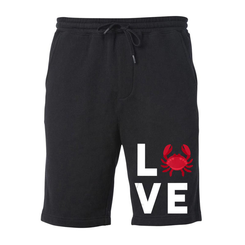 I Love Crabs Cute Crab Lover Crustacean Seafood Crab Fleece Short | Artistshot