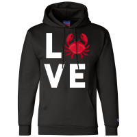 I Love Crabs Cute Crab Lover Crustacean Seafood Crab Champion Hoodie | Artistshot