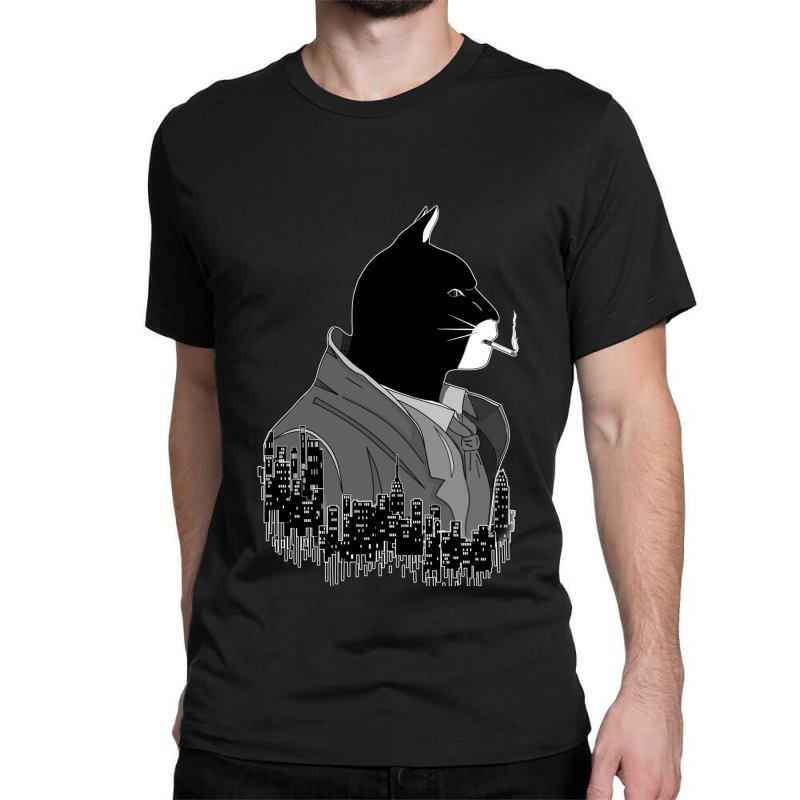 Blacksad Night City Black And White Noire Classic T-shirt by cm-arts | Artistshot