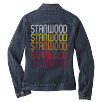 Stanwood, Wa  Vintage Style Washington T Shirt Ladies Denim Jacket | Artistshot