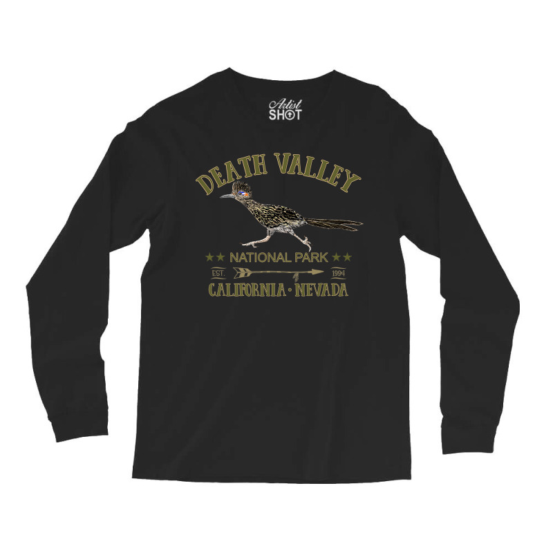 Death Valley National Park Roadrunner California Nevada Gift Long Sleeve Shirts | Artistshot