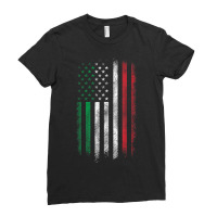 Italy Usa Flag 4th Of July Patriotic American Italian Flag T-shirt Ladies Fitted T-shirt | Artistshot