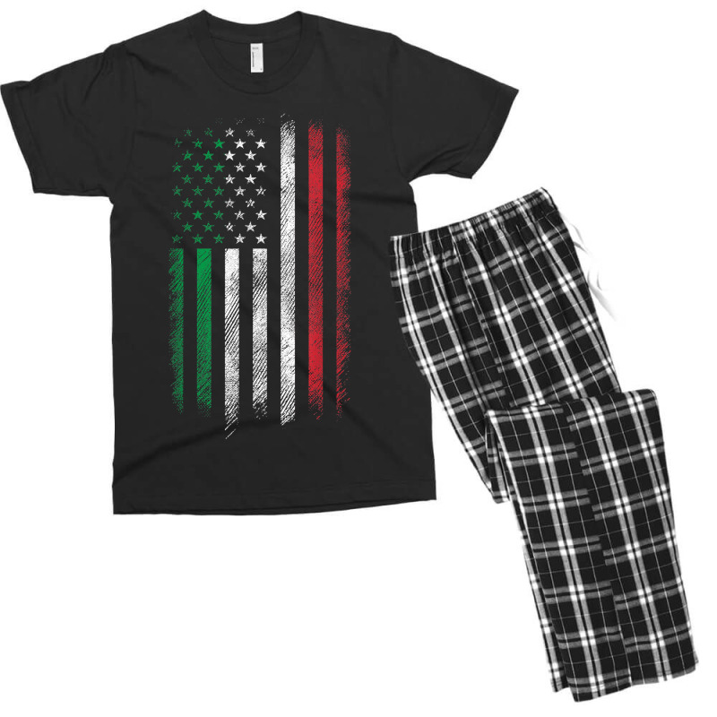 Italy Usa Flag 4th Of July Patriotic American Italian Flag T-shirt Men's T-shirt Pajama Set by cm-arts | Artistshot