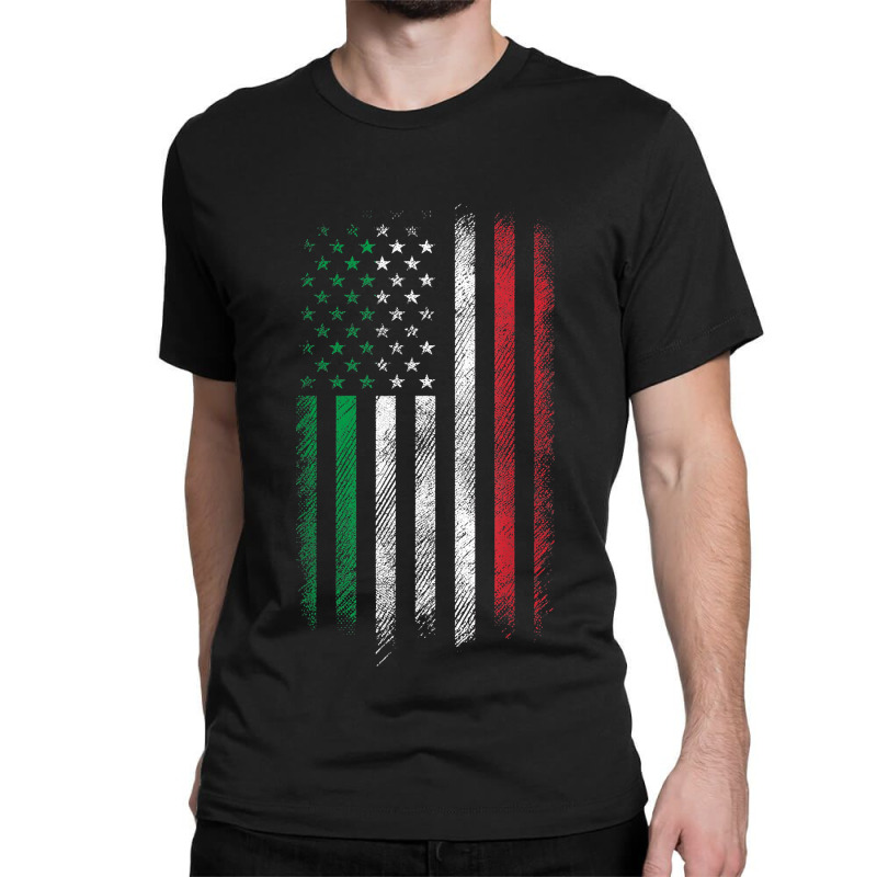 Italy Usa Flag 4th Of July Patriotic American Italian Flag T-shirt Classic T-shirt by cm-arts | Artistshot