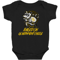 Funny Gangster Raised On Government Cheese Funny Foodstamps Baby Bodysuit | Artistshot