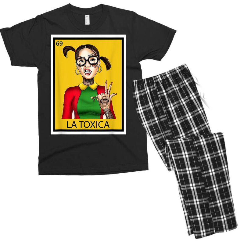 Mexican La Tóxica Lottery Card Funny Tattoos Girls Vintage T Shirt Men's T-shirt Pajama Set by cm-arts | Artistshot