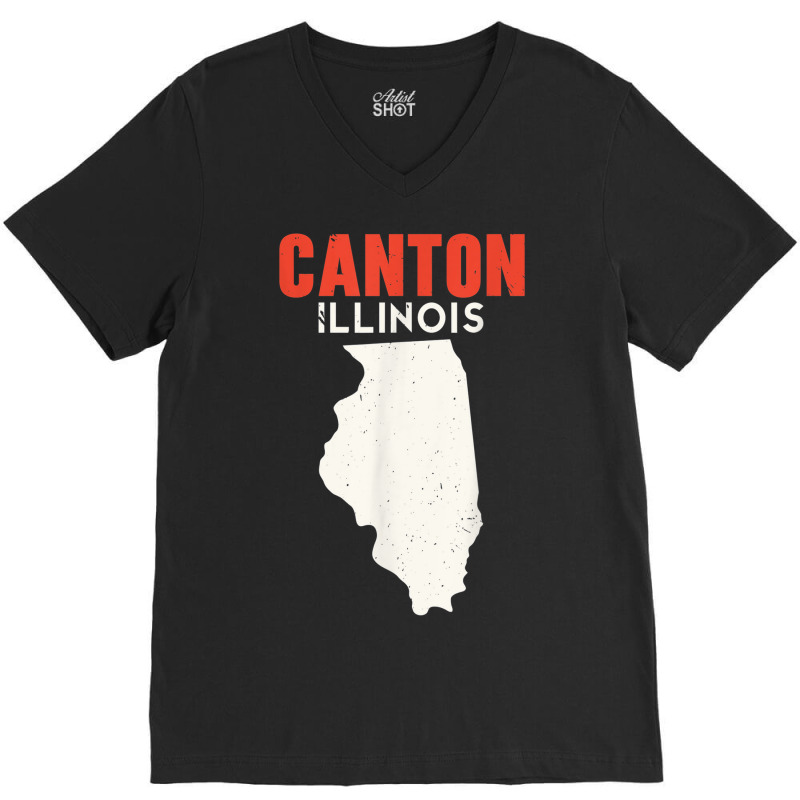 Canton Illinois Usa State America Travel Illinoisan V-neck Tee | Artistshot