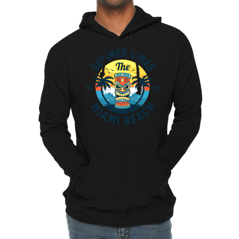 Summer Vibes Summervibes Beach T  Shirtsummer Vibes Miami Beach, Summe Lightweight Hoodie | Artistshot