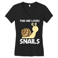 Cute Snail For Kids Boys Land Sea Freshwater Snail Lovers Women's V-neck T-shirt | Artistshot