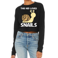 Cute Snail For Kids Boys Land Sea Freshwater Snail Lovers Cropped Sweater | Artistshot