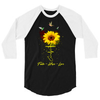 Sunflower Faith Hope Love T  Shirt Sunflower Faith Hope Love T  Shirt 3/4 Sleeve Shirt | Artistshot