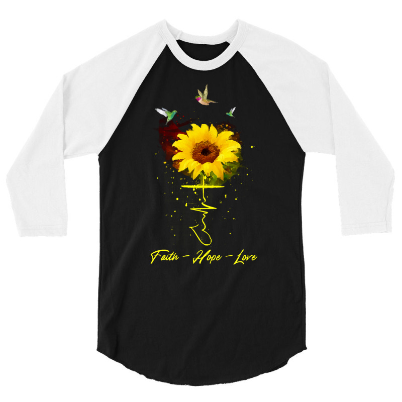 Sunflower Faith Hope Love T  Shirt Sunflower Faith Hope Love T  Shirt 3/4 Sleeve Shirt | Artistshot