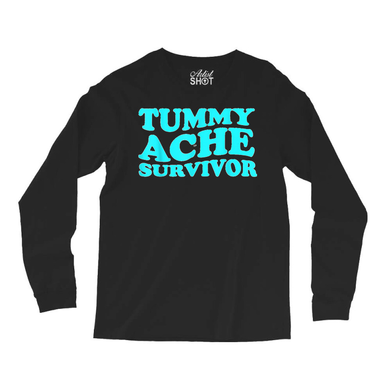 Tummy Ache Survivor Stomach Ache Ibs Retro 70's Design T Shirt Long Sleeve Shirts | Artistshot