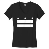 The District Of Columbia Flag Design   Washington D.c. T Shirt Women's V-neck T-shirt | Artistshot