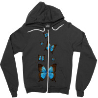 Butterfly Monarch Pack Butterflies T  Shirt Blue Morpho Butterfly Love Zipper Hoodie | Artistshot