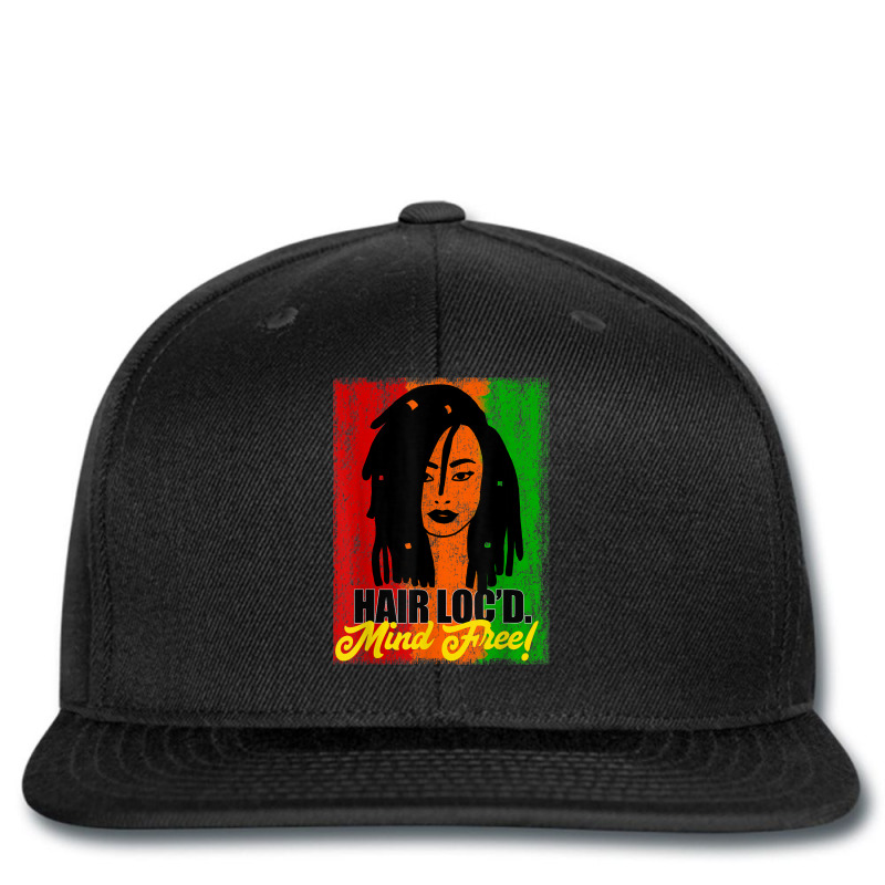 Hair Loc'd Mind Free Black Woman Face Drawing Locs Printed hat by Scout | Artistshot