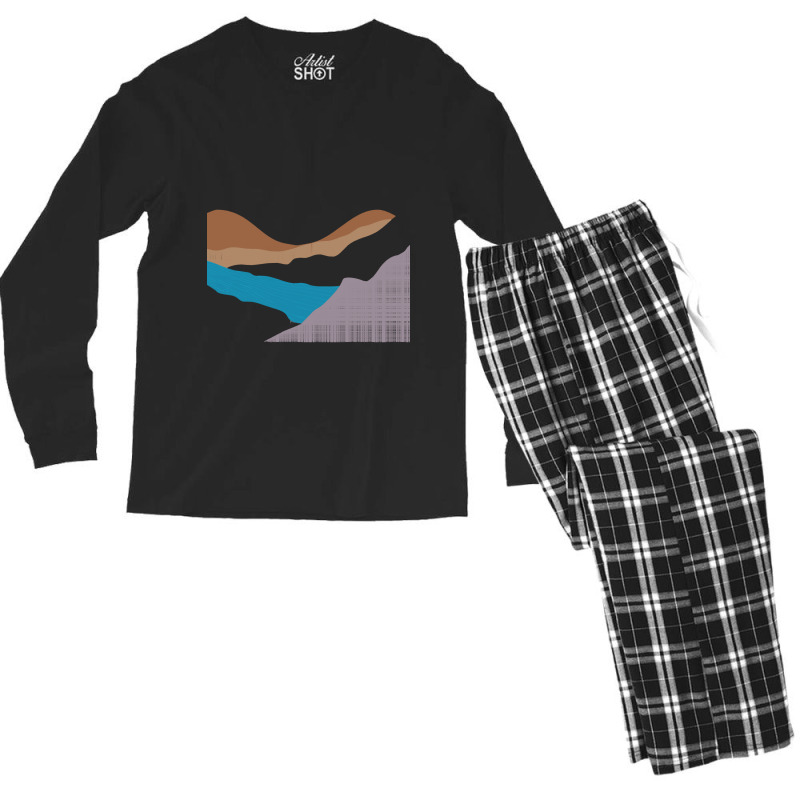 Sunset T  Shirtmountain Art T  Shirt Men's Long Sleeve Pajama Set | Artistshot