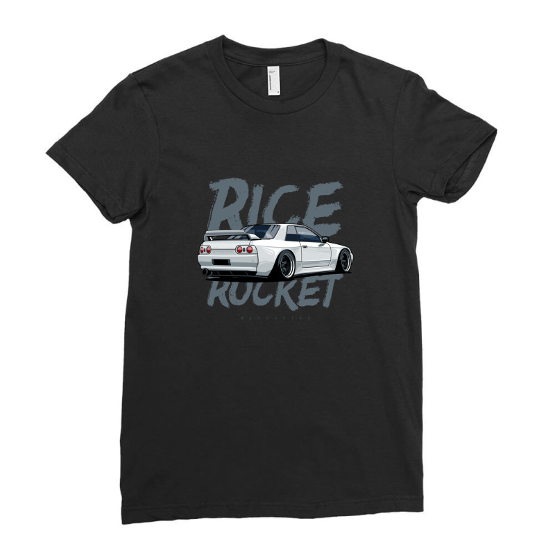 Rice Rocket R32 Gtr Ladies Fitted T-Shirt by MarshaleenAnnetteHammer | Artistshot