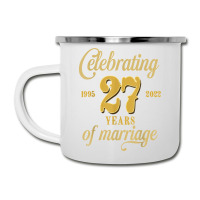 Celebrating 27 Years Of Marriage 27th Wedding Anniversary T Shirt Camper Cup | Artistshot