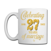 Celebrating 27 Years Of Marriage 27th Wedding Anniversary T Shirt Coffee Mug | Artistshot