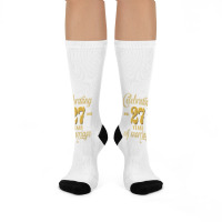 Celebrating 27 Years Of Marriage 27th Wedding Anniversary T Shirt Crew Socks | Artistshot