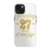 Celebrating 27 Years Of Marriage 27th Wedding Anniversary T Shirt Iphone 13 Case | Artistshot