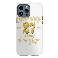 Celebrating 27 Years Of Marriage 27th Wedding Anniversary T Shirt Iphone 13 Pro Max Case | Artistshot