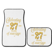 Celebrating 27 Years Of Marriage 27th Wedding Anniversary T Shirt Full Set Car Mats | Artistshot