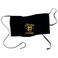 Celebrating 27 Years Of Marriage 27th Wedding Anniversary T Shirt Waist Apron | Artistshot