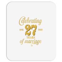 Celebrating 27 Years Of Marriage 27th Wedding Anniversary T Shirt Mousepad | Artistshot