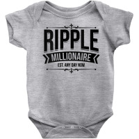 Womens Ripple Millionaire Est Any Day Now  Crypto Blockchain V Neck T Baby Bodysuit | Artistshot