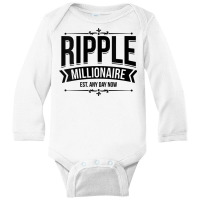 Womens Ripple Millionaire Est Any Day Now  Crypto Blockchain V Neck T Long Sleeve Baby Bodysuit | Artistshot