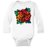 Colorful Rose   Garden Gardener Botanist Flowers Rose T Shirt Long Sleeve Baby Bodysuit | Artistshot