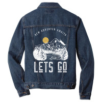 New Adventure Awaits , Lets Go Men Denim Jacket | Artistshot