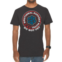 Emotional Support Pistol Do Not Pet Animal Funny Dog Lover Vintage T-shirt | Artistshot